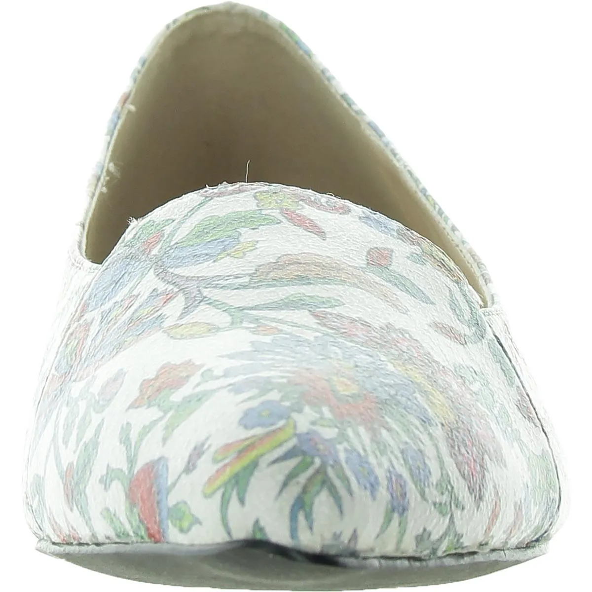 Flora Flower Womens Faux Leather Slip On Pointed Toe Flats