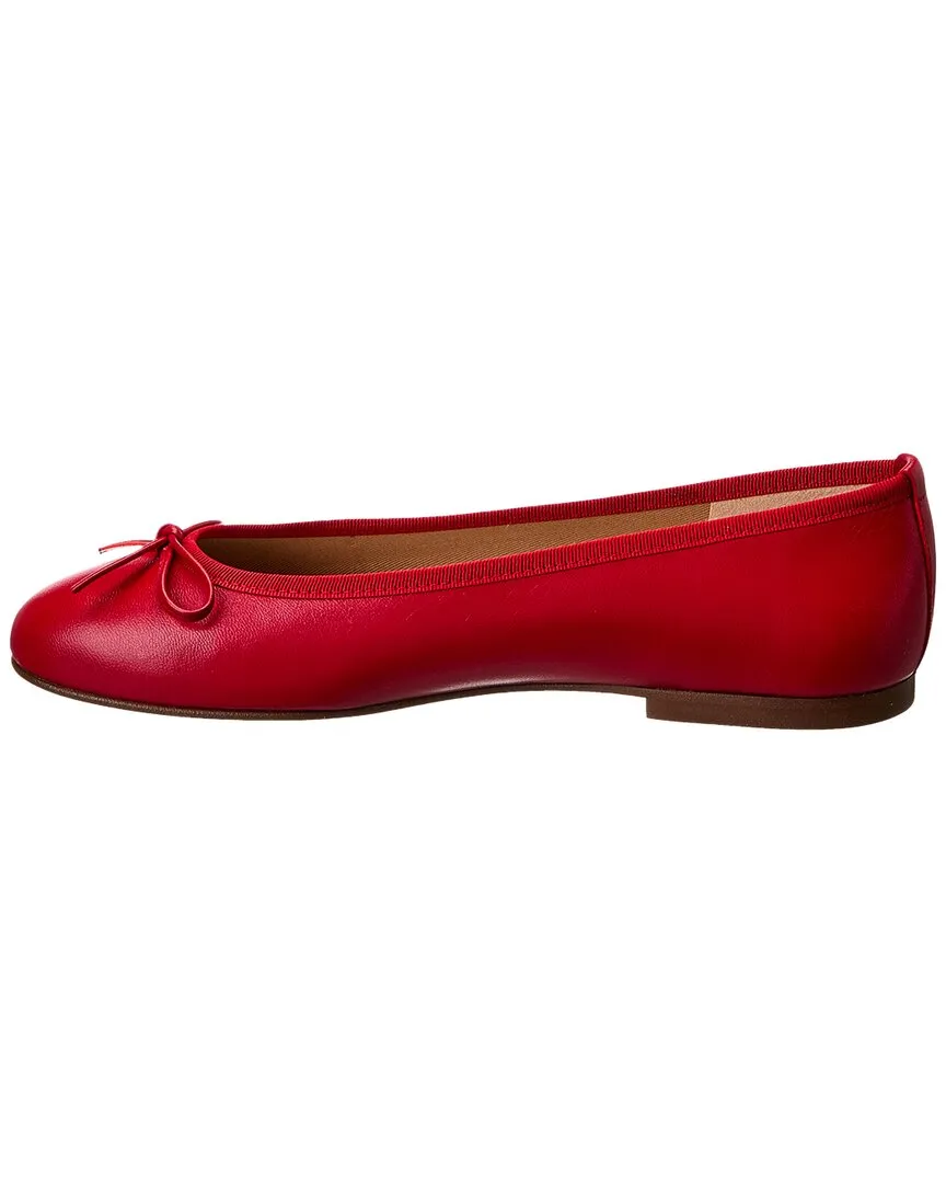 French Sole Emerald Leather Flat