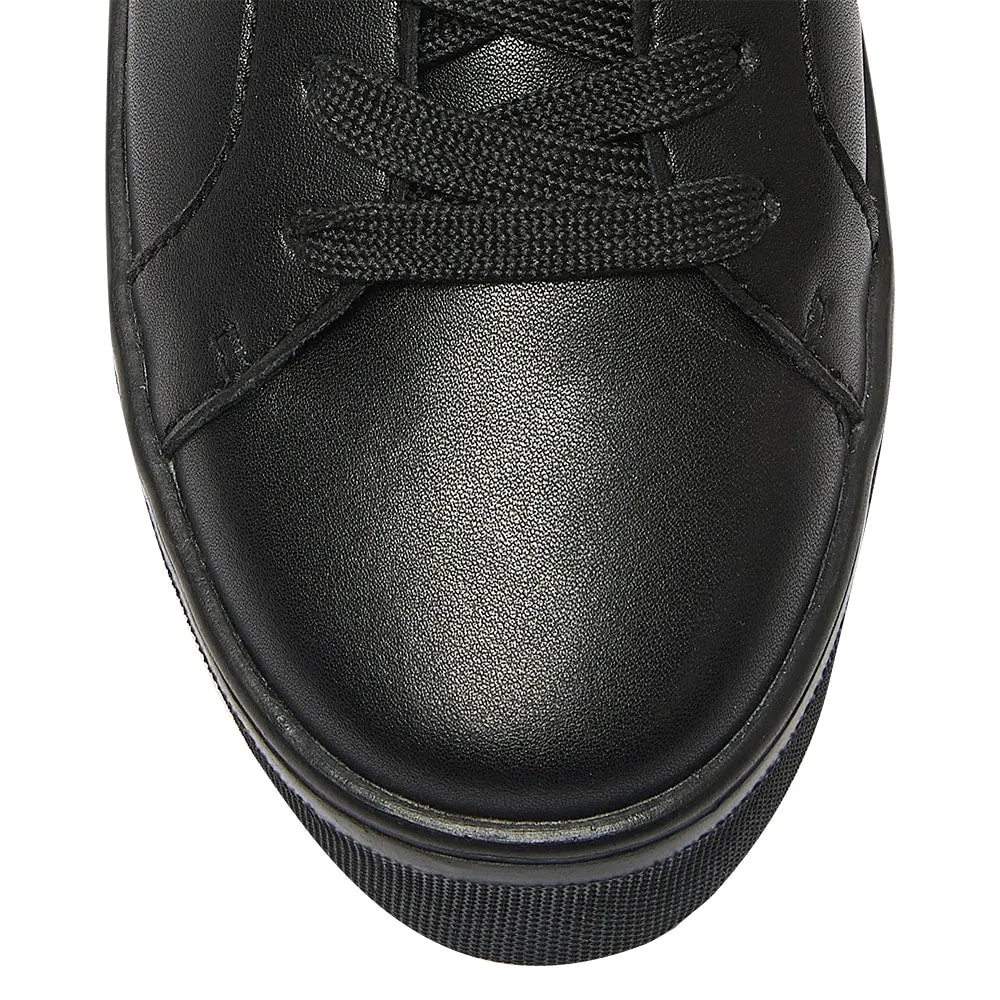 Frenzy Sneaker in Black On Black Leather