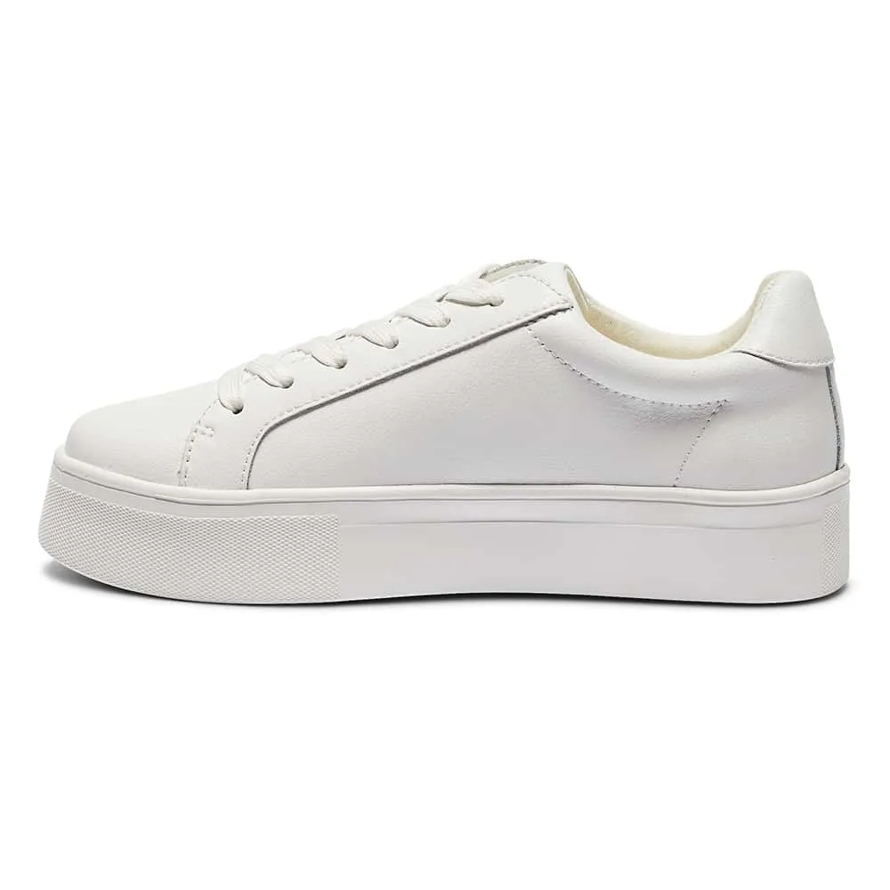 Frenzy Sneaker in White Leather