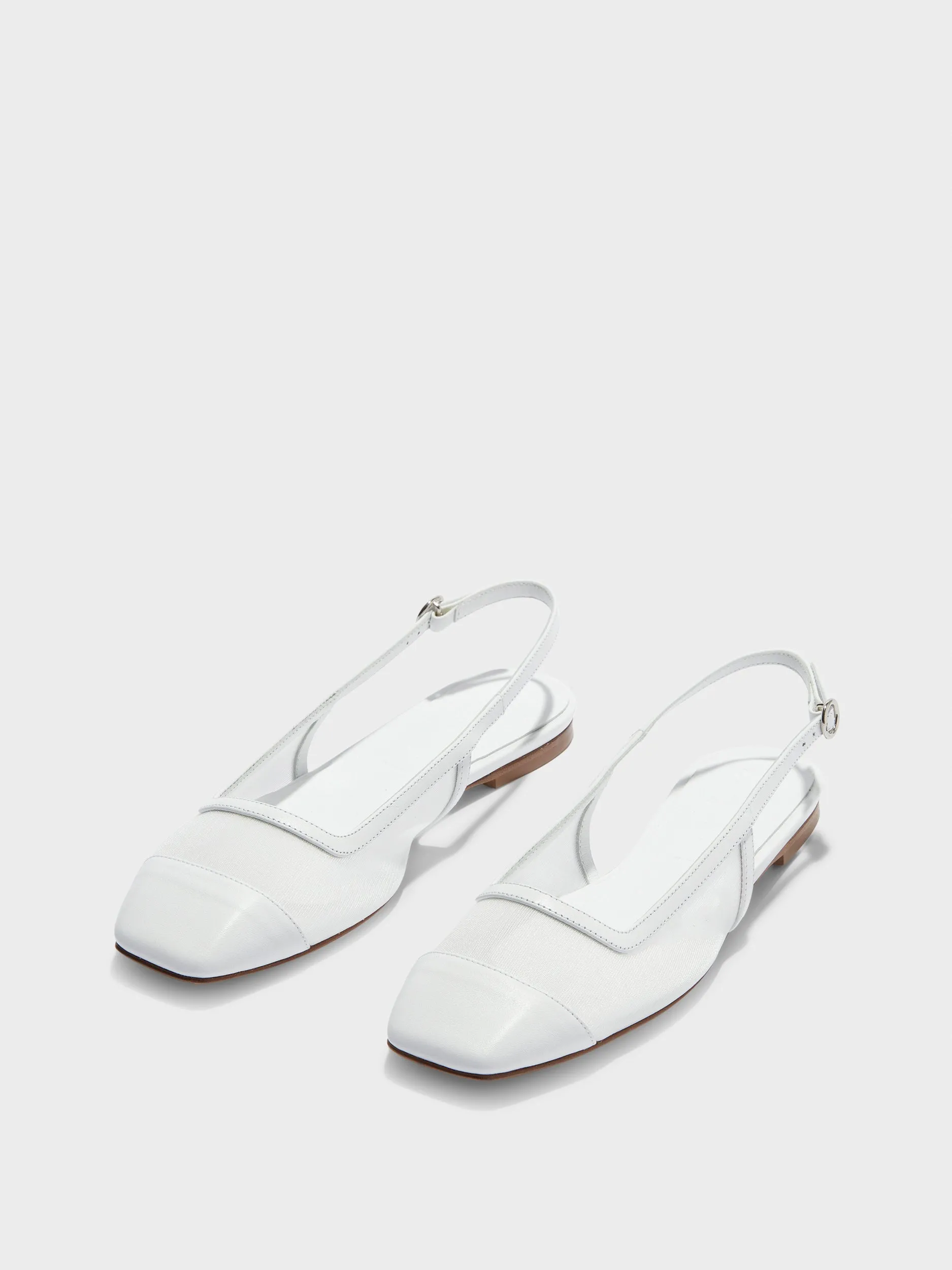 Geraldine Mesh Toe-Cap Slingbacks