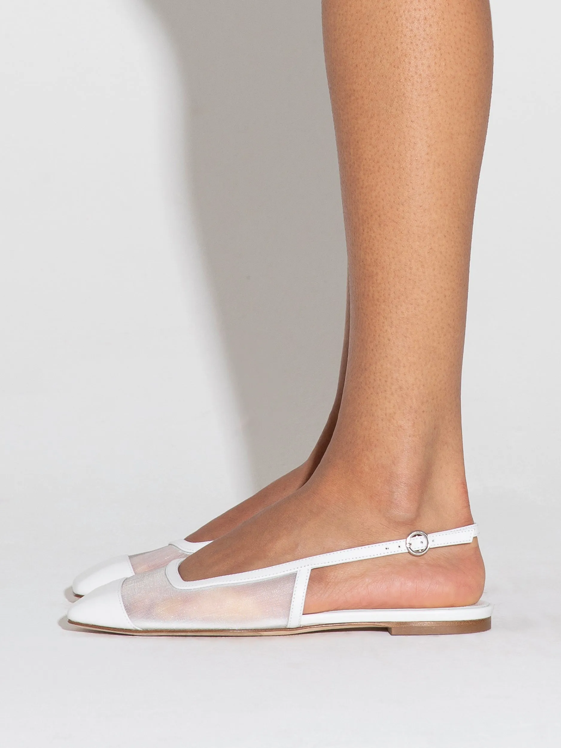 Geraldine Mesh Toe-Cap Slingbacks