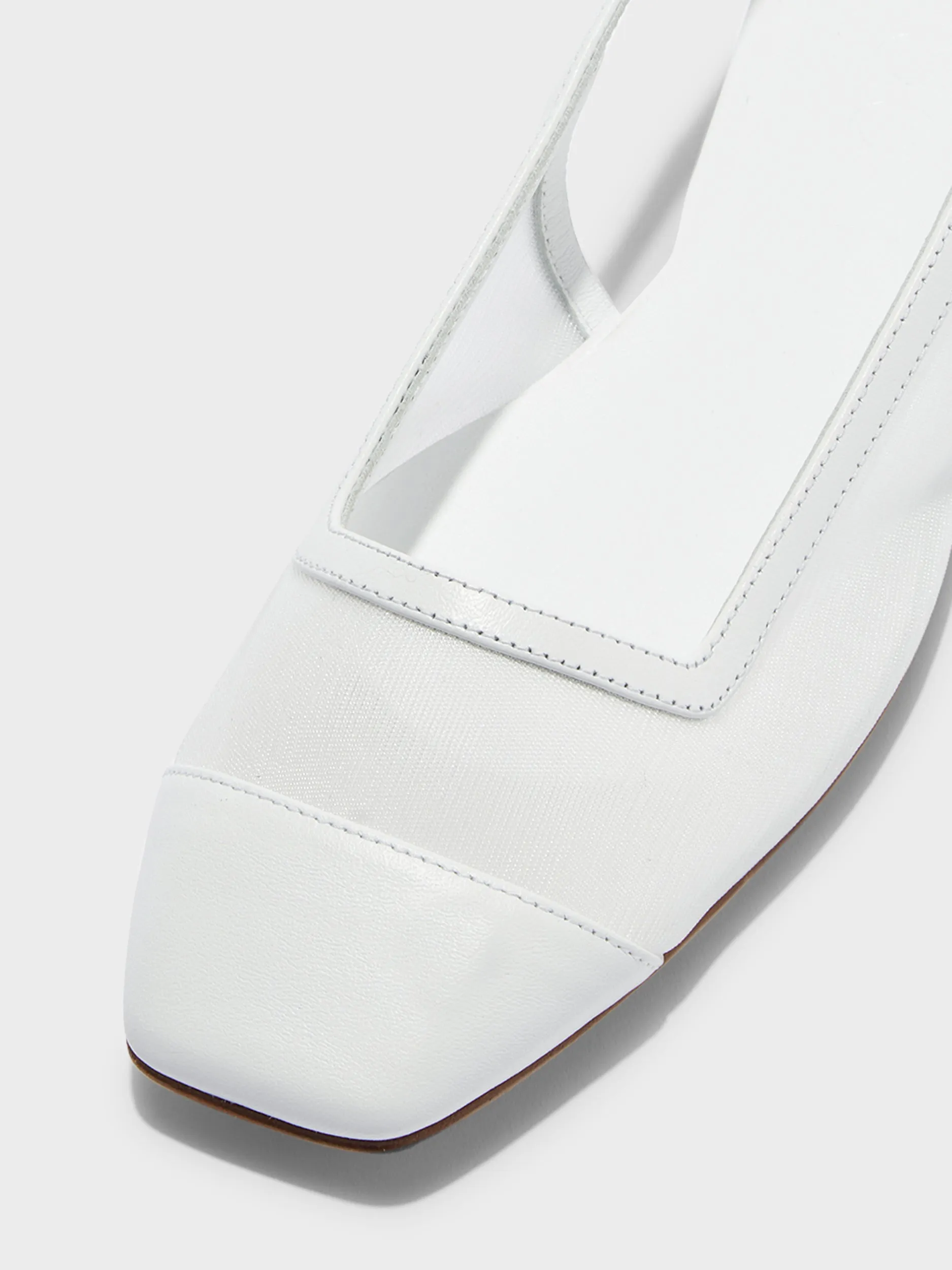 Geraldine Mesh Toe-Cap Slingbacks