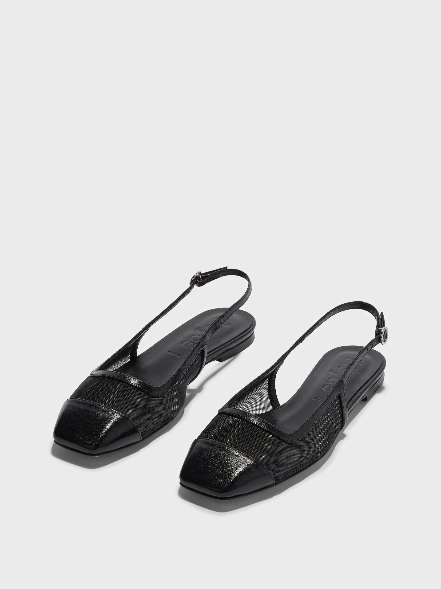 Geraldine Mesh Toe-Cap Slingbacks