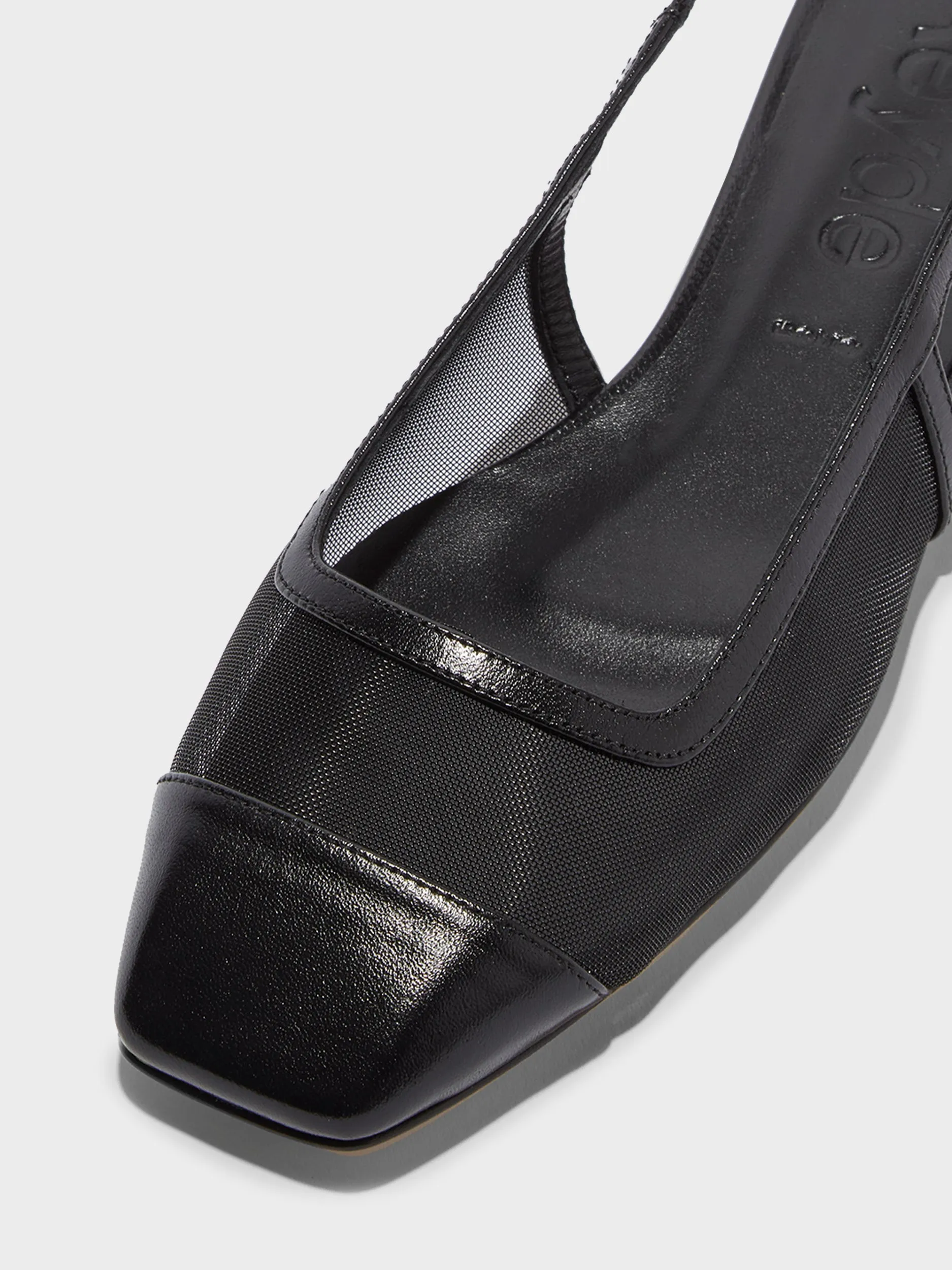 Geraldine Mesh Toe-Cap Slingbacks