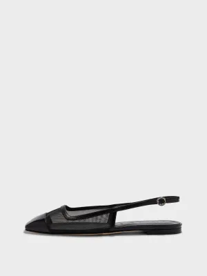 Geraldine Mesh Toe-Cap Slingbacks