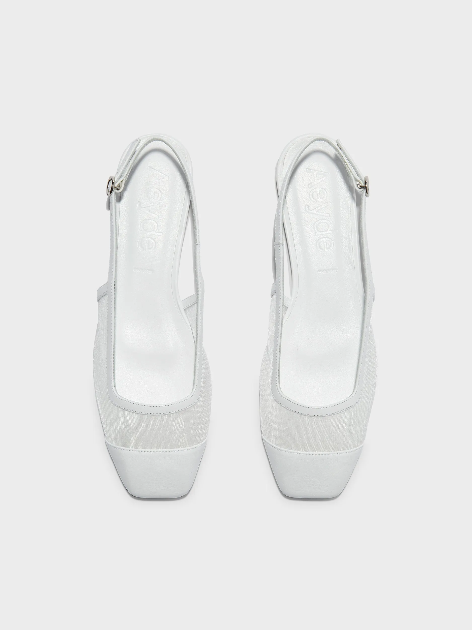 Geraldine Mesh Toe-Cap Slingbacks