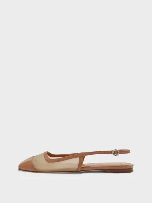 Geraldine Mesh Toe-Cap Slingbacks