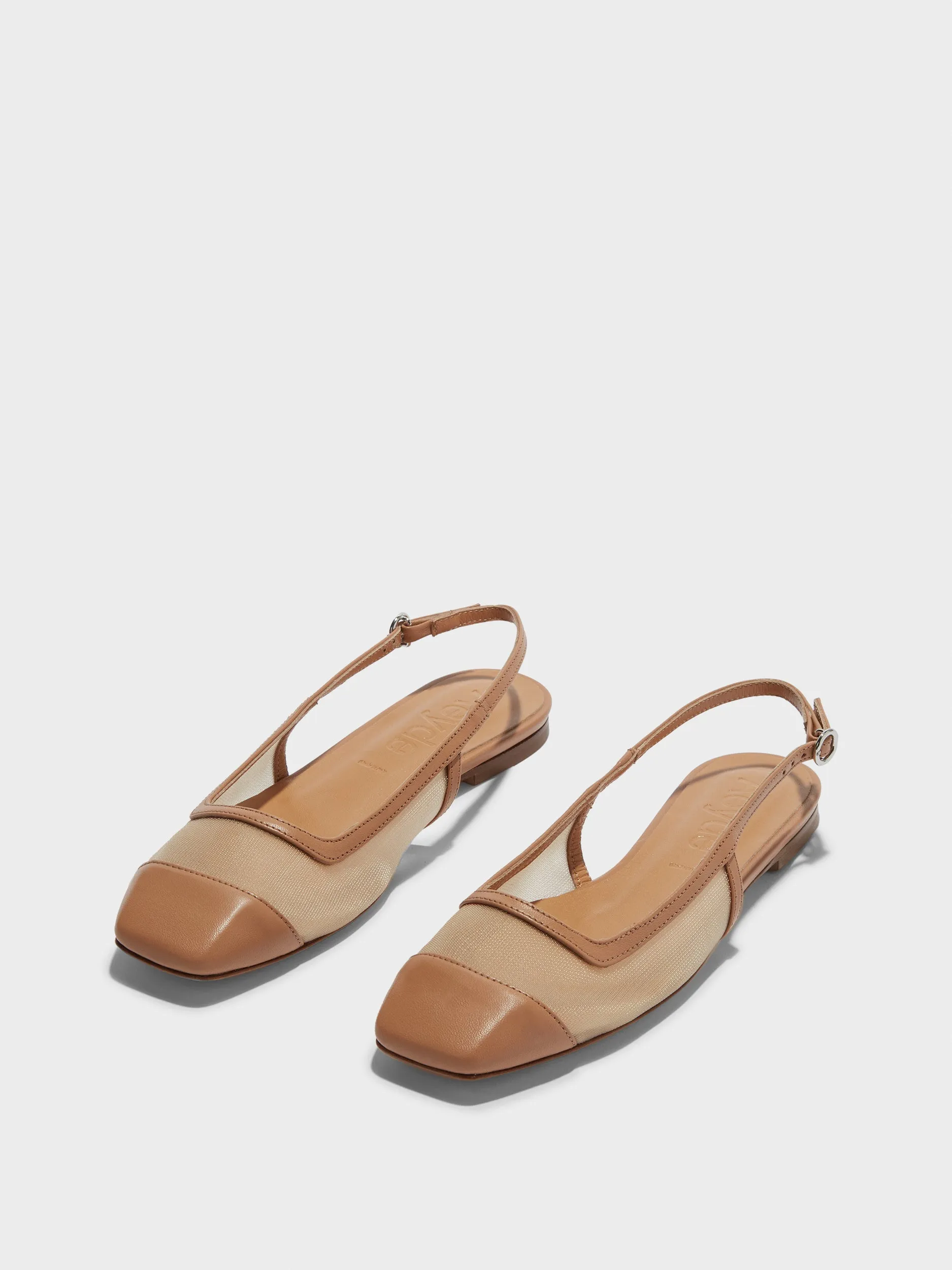 Geraldine Mesh Toe-Cap Slingbacks