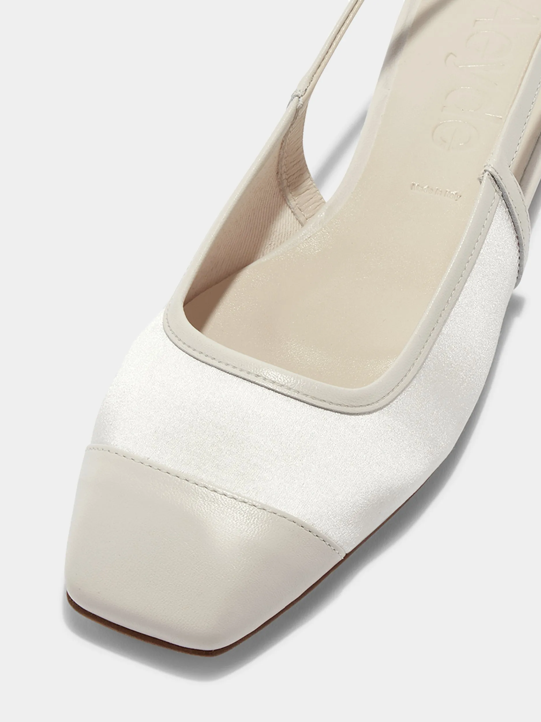 Geraldine Satin Toe-Cap Slingback