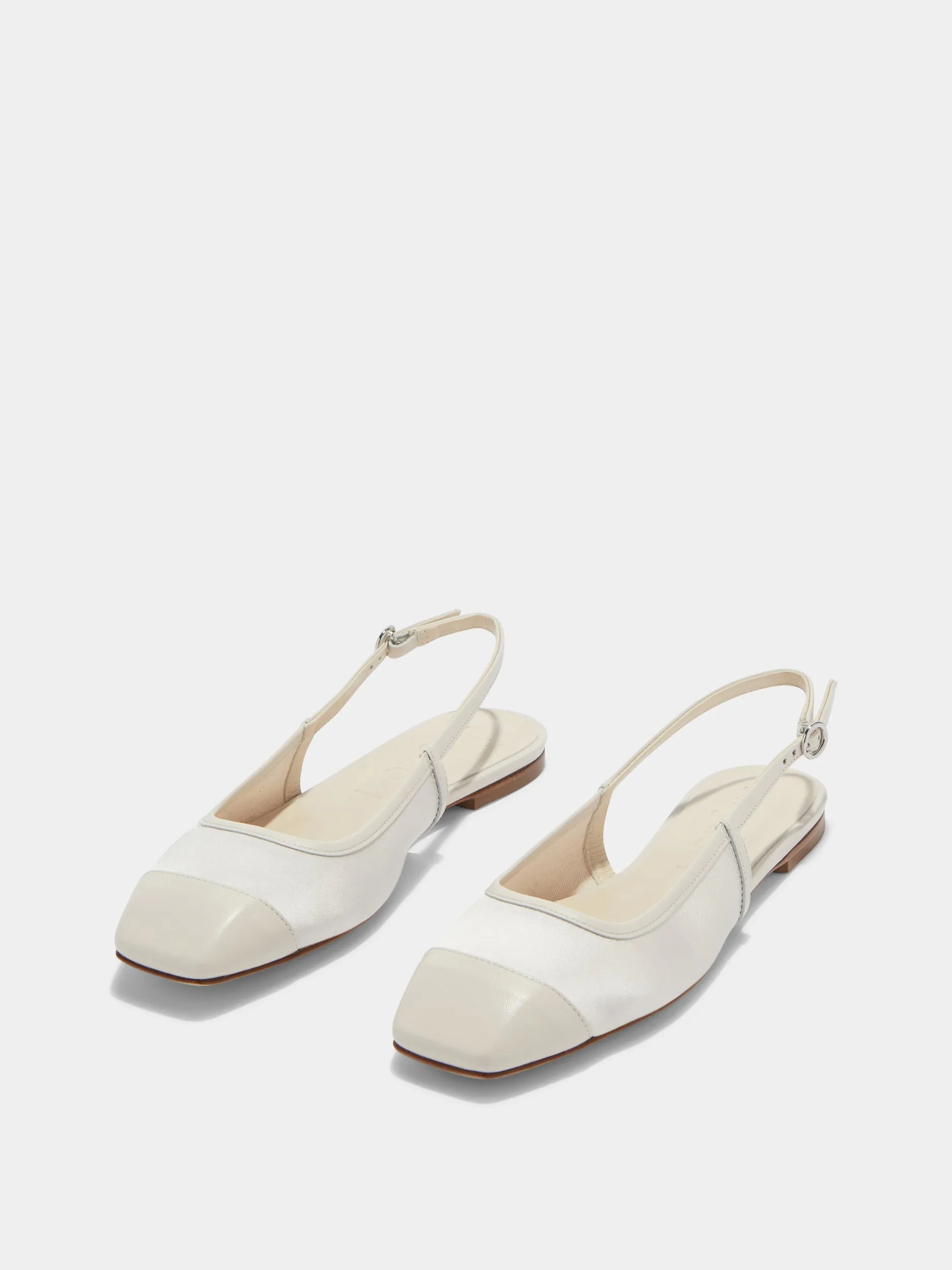 Geraldine Satin Toe-Cap Slingback