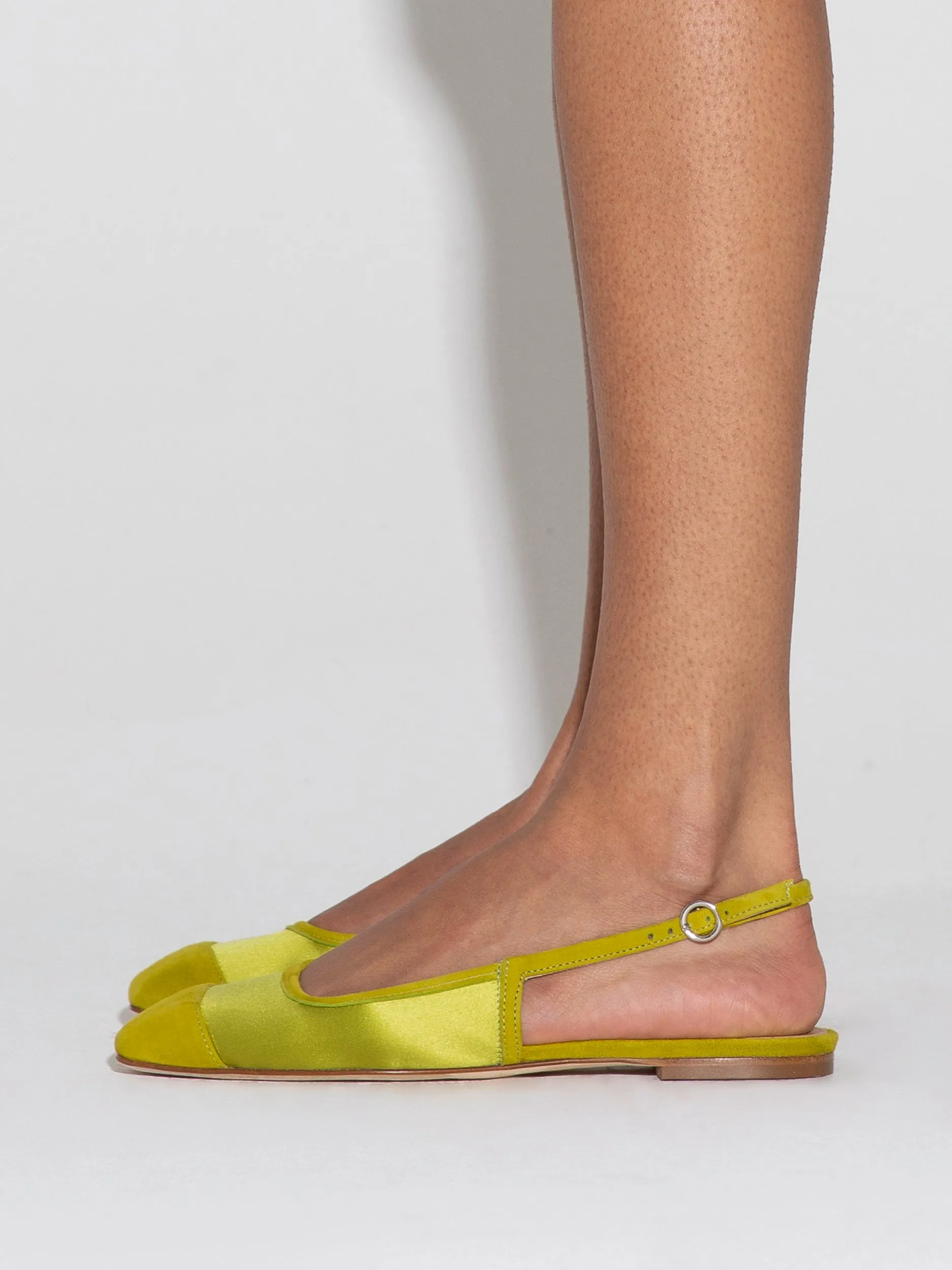 Geraldine Satin Toe-Cap Slingback