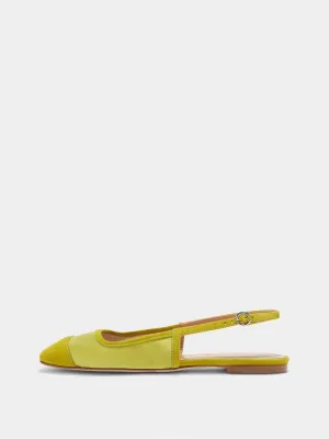 Geraldine Satin Toe-Cap Slingback