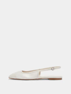 Geraldine Satin Toe-Cap Slingback