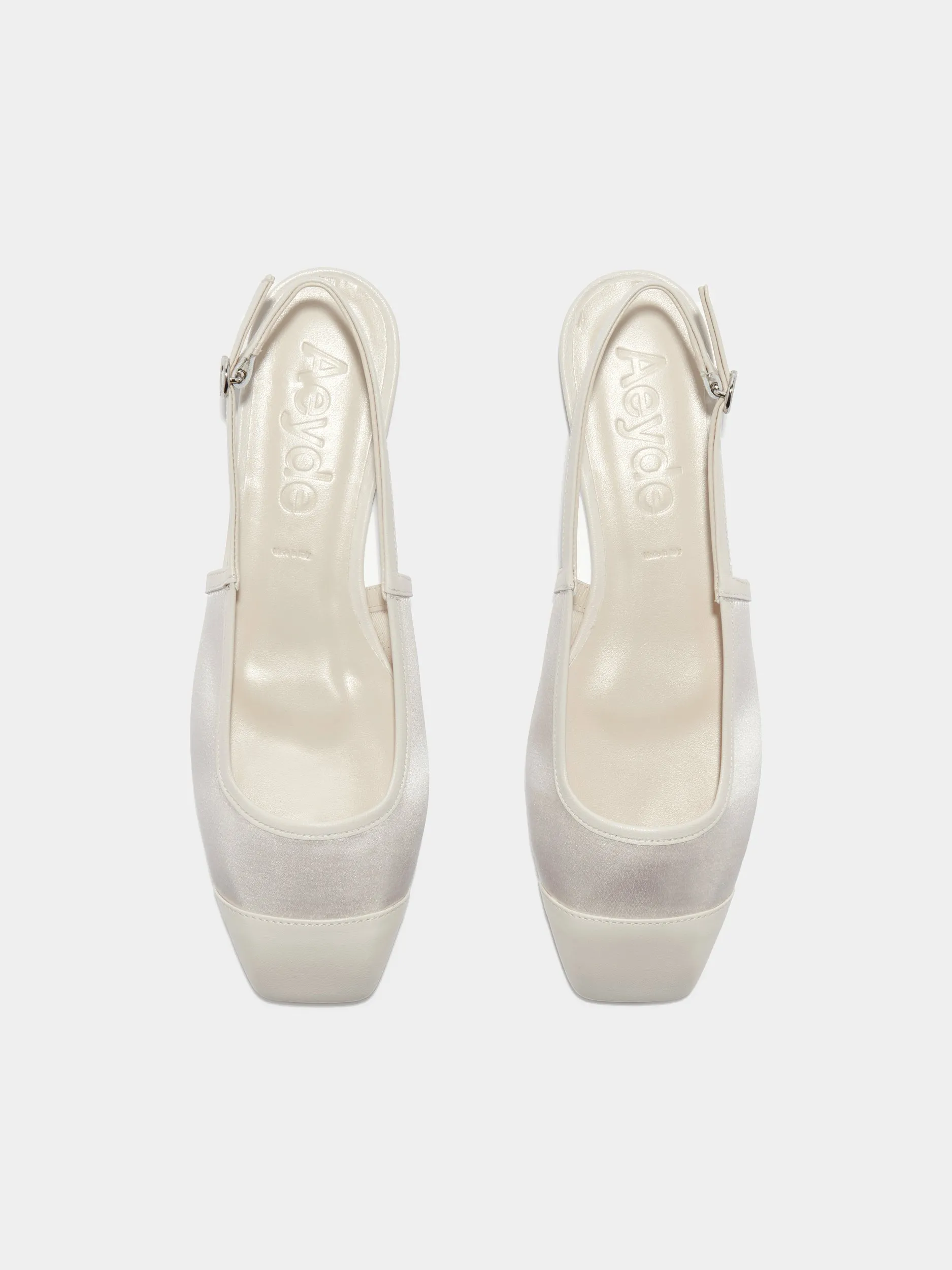 Geraldine Satin Toe-Cap Slingback