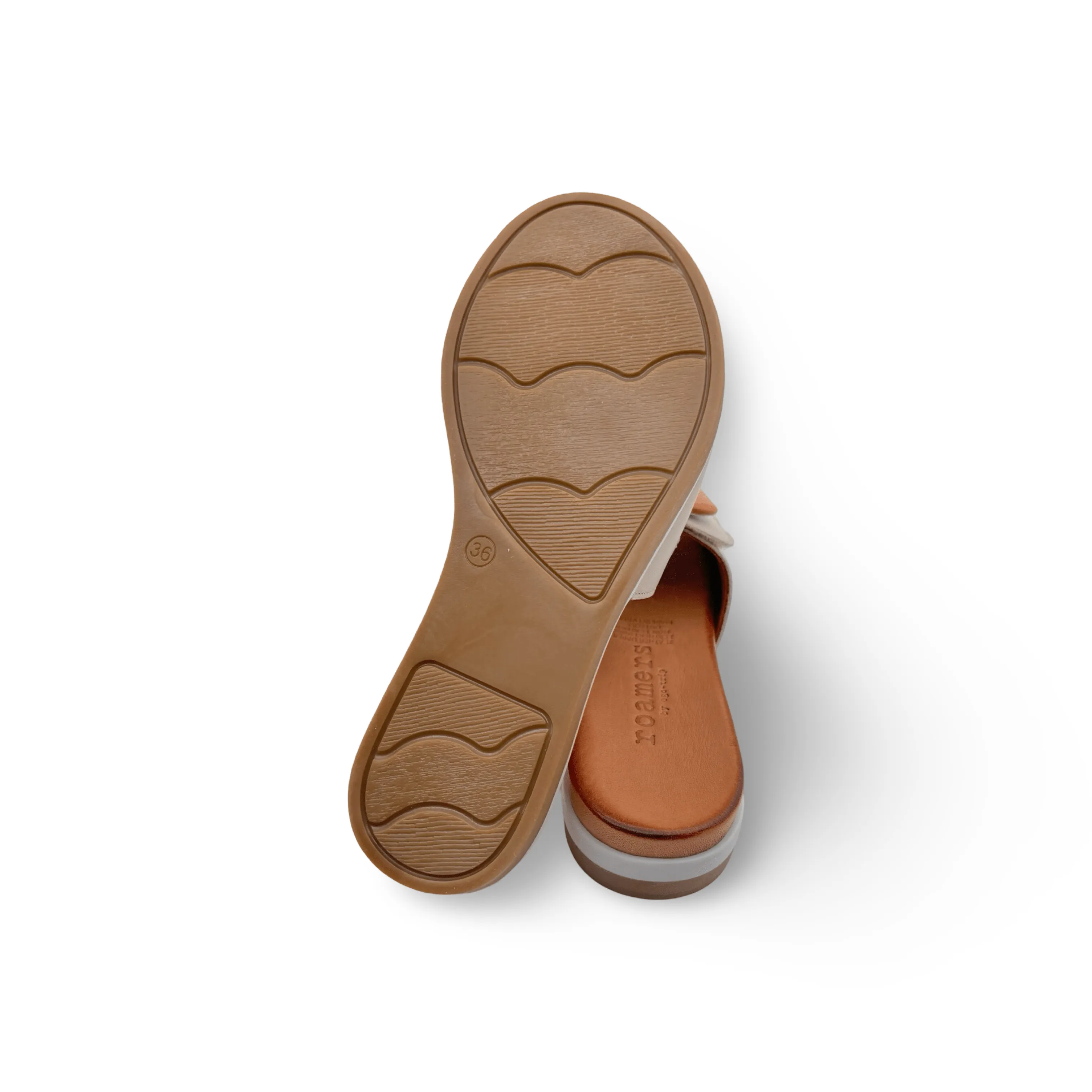 Gia Grey Adjustable Leather Slide