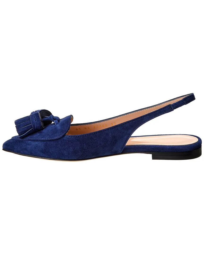 Gianvito Rossi Slingback Suede Flat