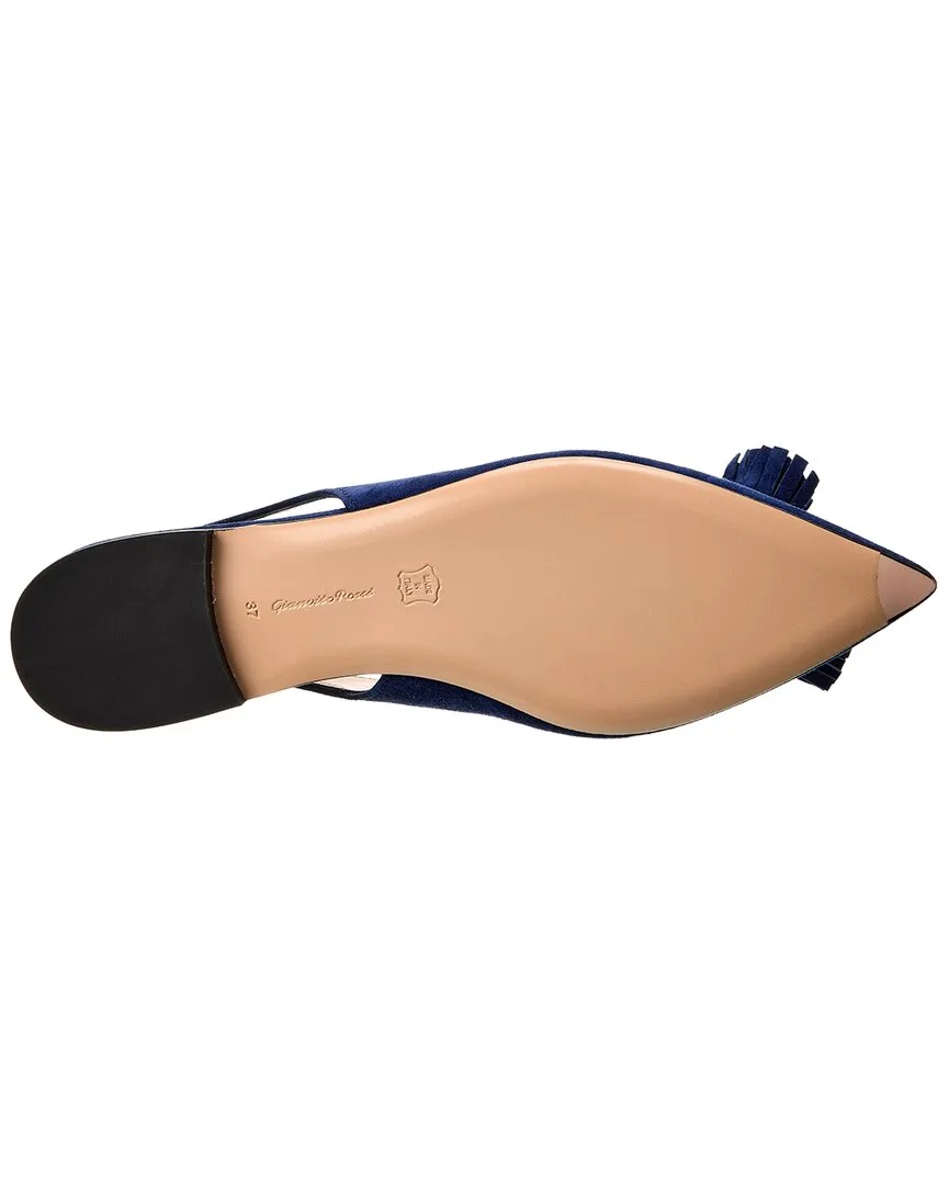 Gianvito Rossi Slingback Suede Flat