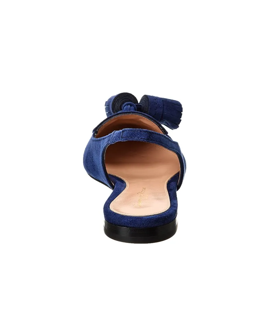 Gianvito Rossi Slingback Suede Flat