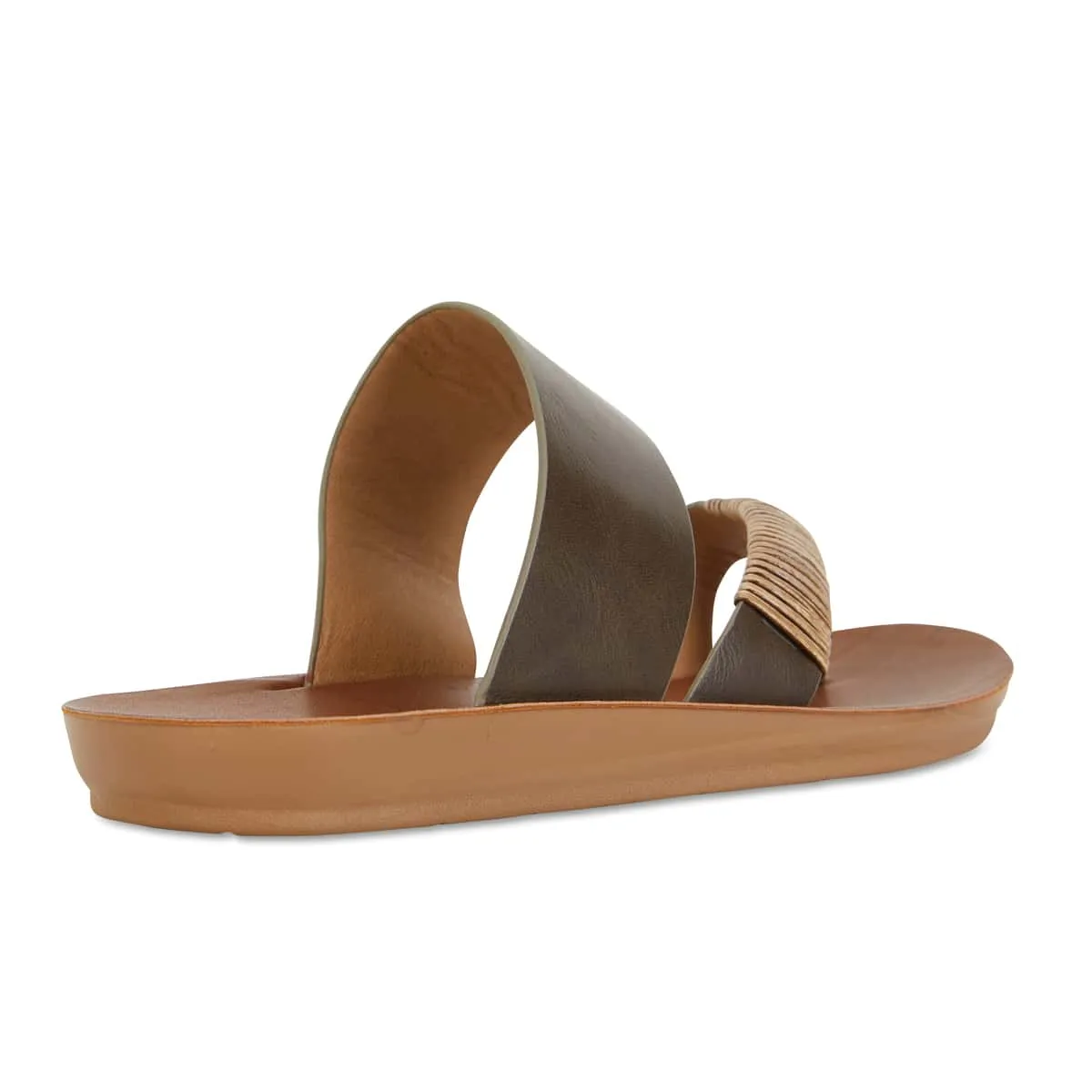 Gidget Sandal in Khaki Smooth