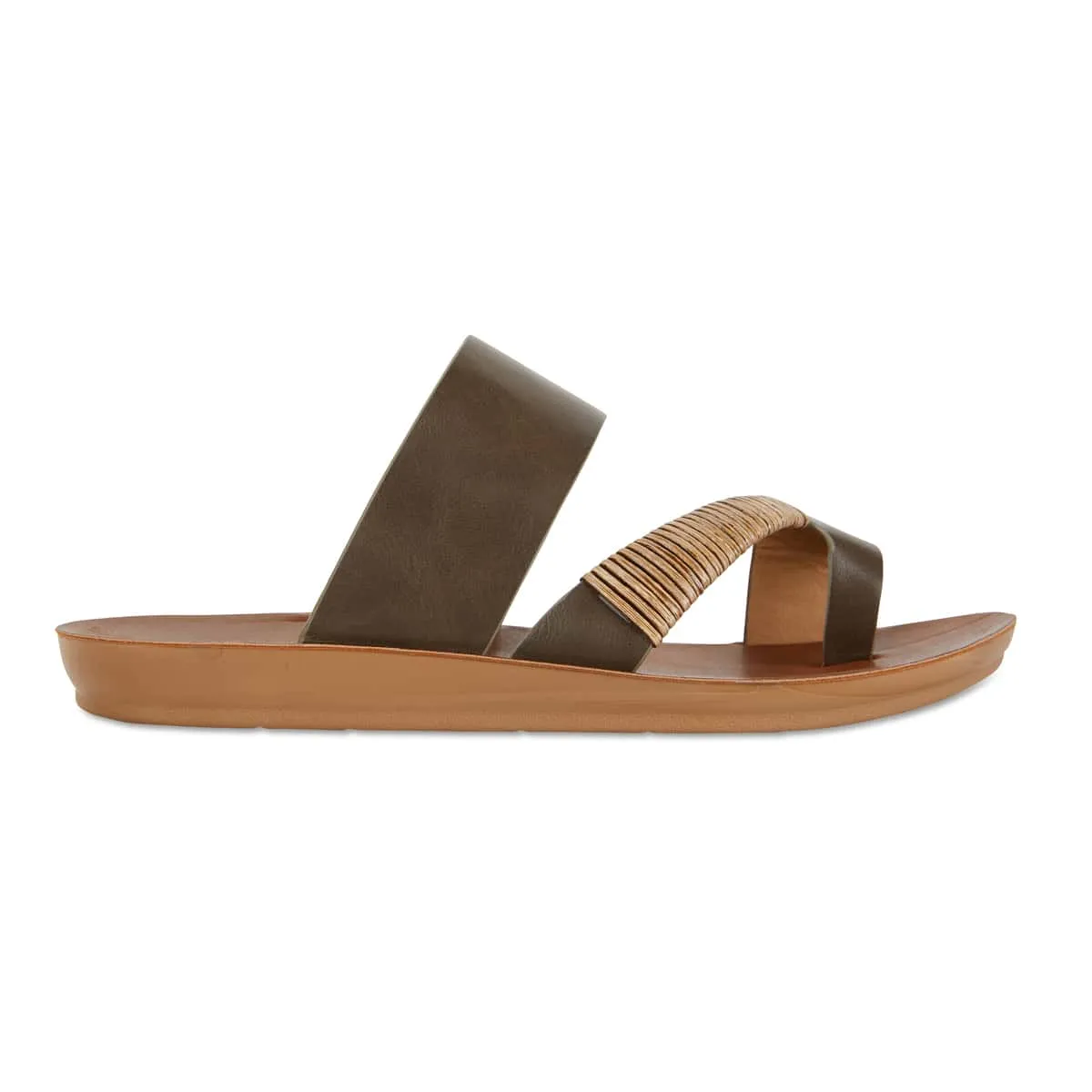 Gidget Sandal in Khaki Smooth