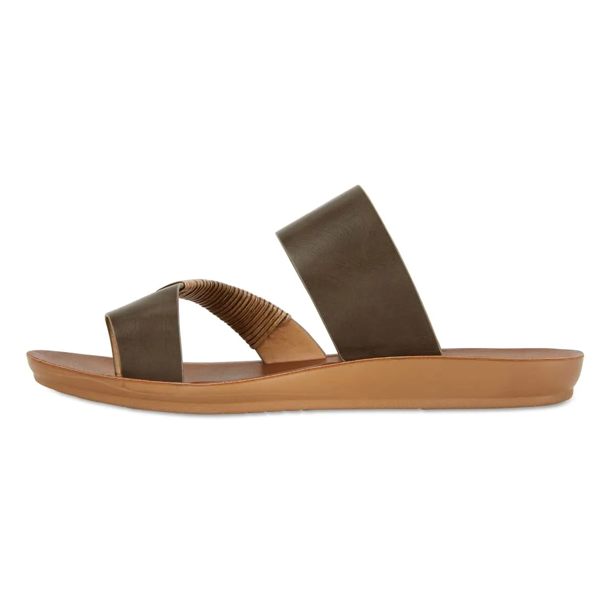 Gidget Sandal in Khaki Smooth
