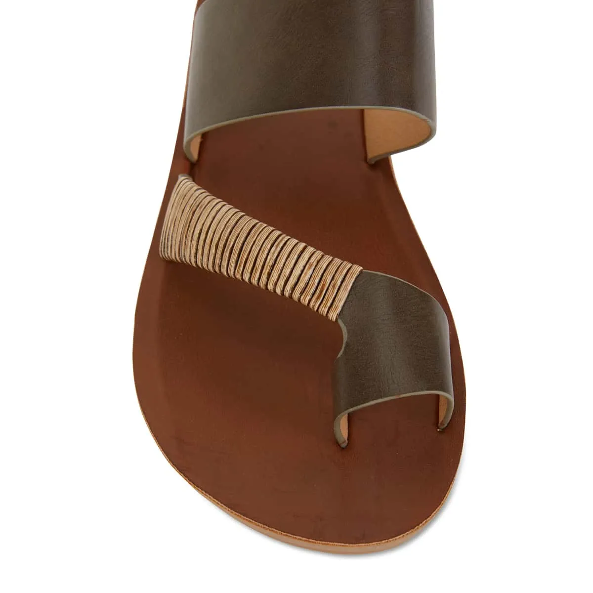 Gidget Sandal in Khaki Smooth