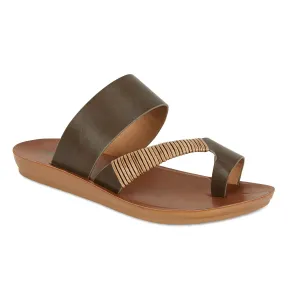 Gidget Sandal in Khaki Smooth