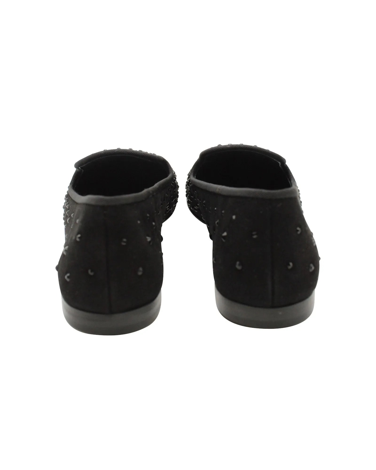Giuseppe Zanotti Panther Embellished Loafers in Black Suede