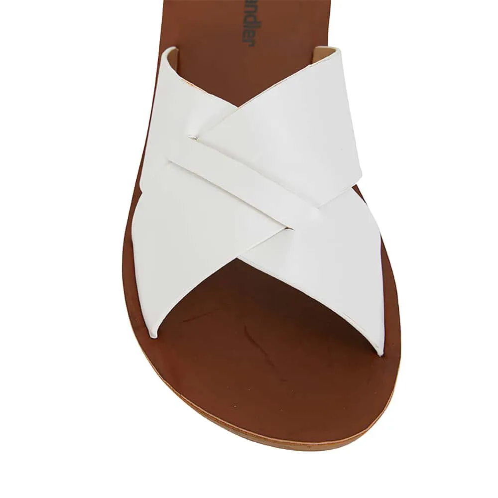 Gizmo Sandal in White Smooth