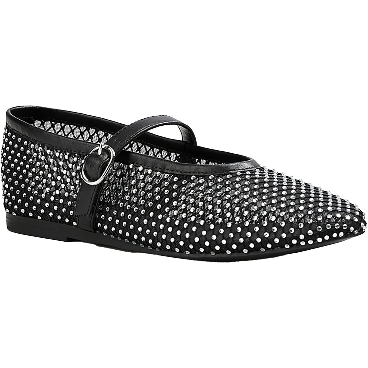 Goldi Womens Caged Buckle Ballet Flats