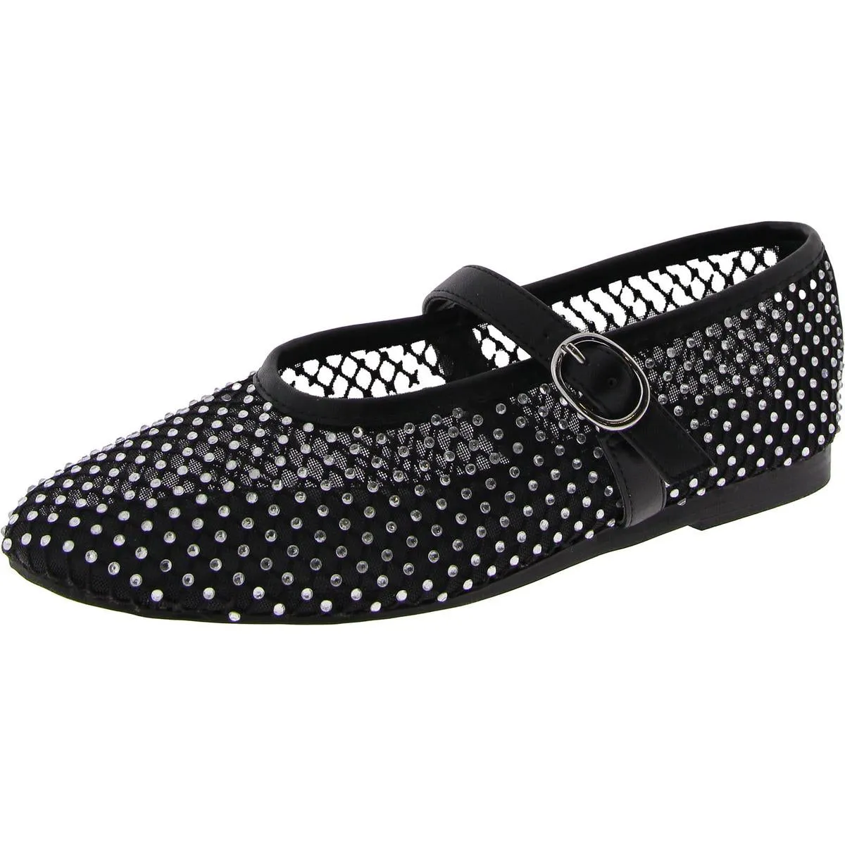 Goldi Womens Caged Buckle Ballet Flats