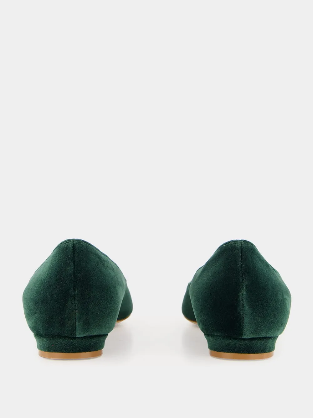 Green Velvet Hangisi Flats