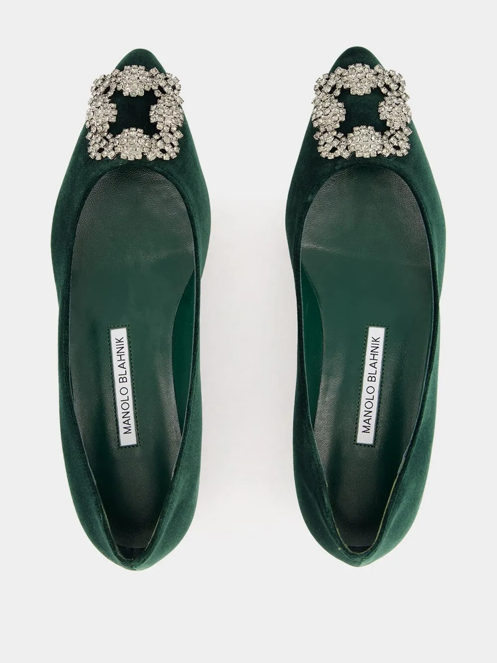 Green Velvet Hangisi Flats