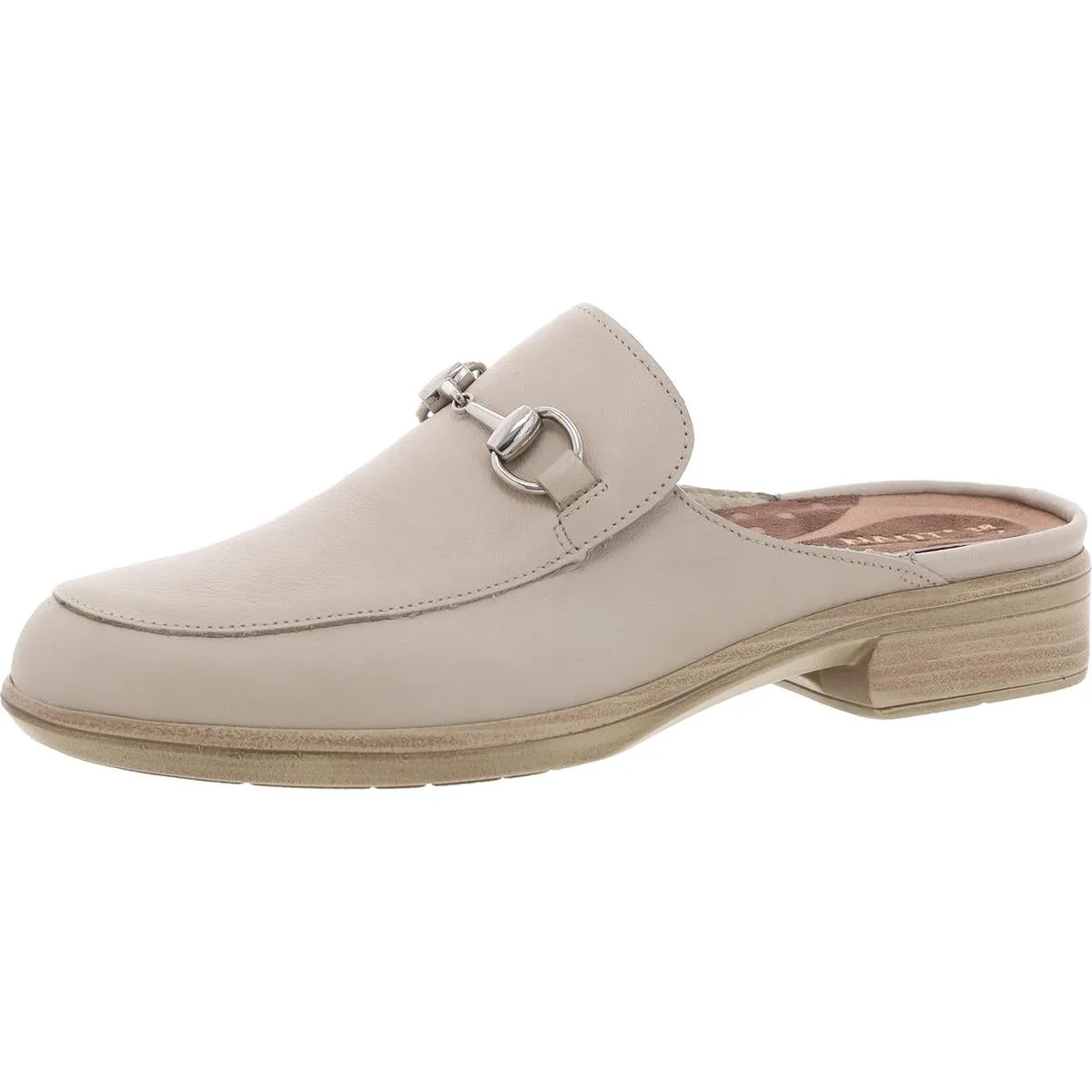 Halny Womens Solid Faux Leather Mules