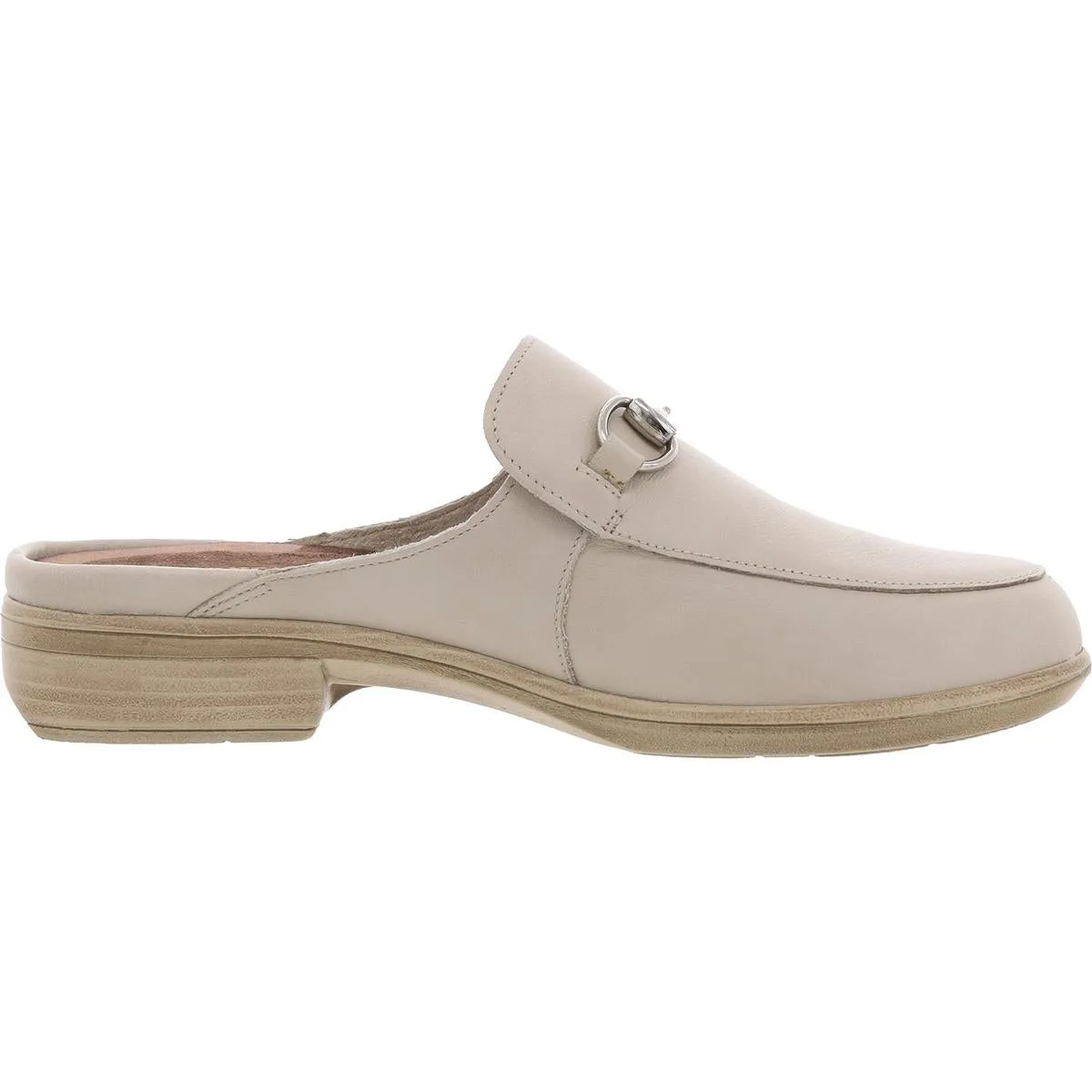 Halny Womens Solid Faux Leather Mules