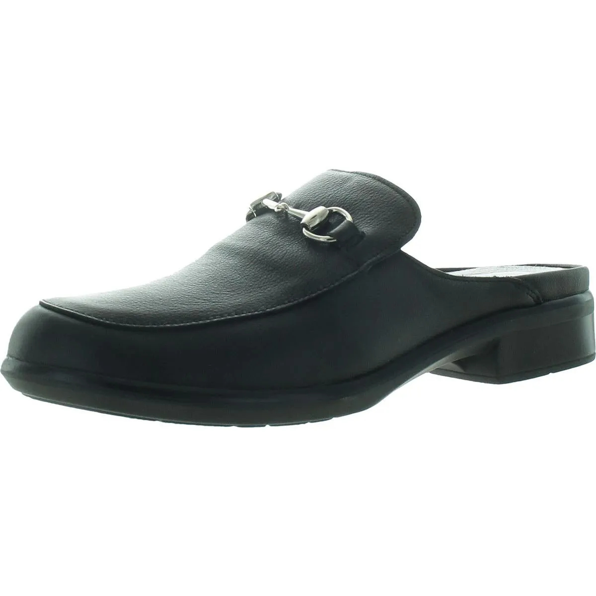 Halny Womens Solid Faux Leather Mules