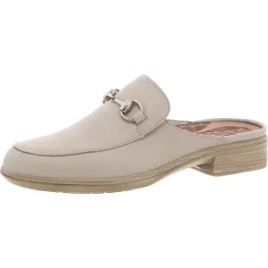 Halny Womens Solid Faux Leather Mules
