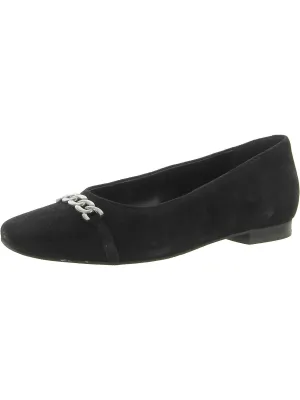 Harmony Womens Suede Slip-On Ballet Flats