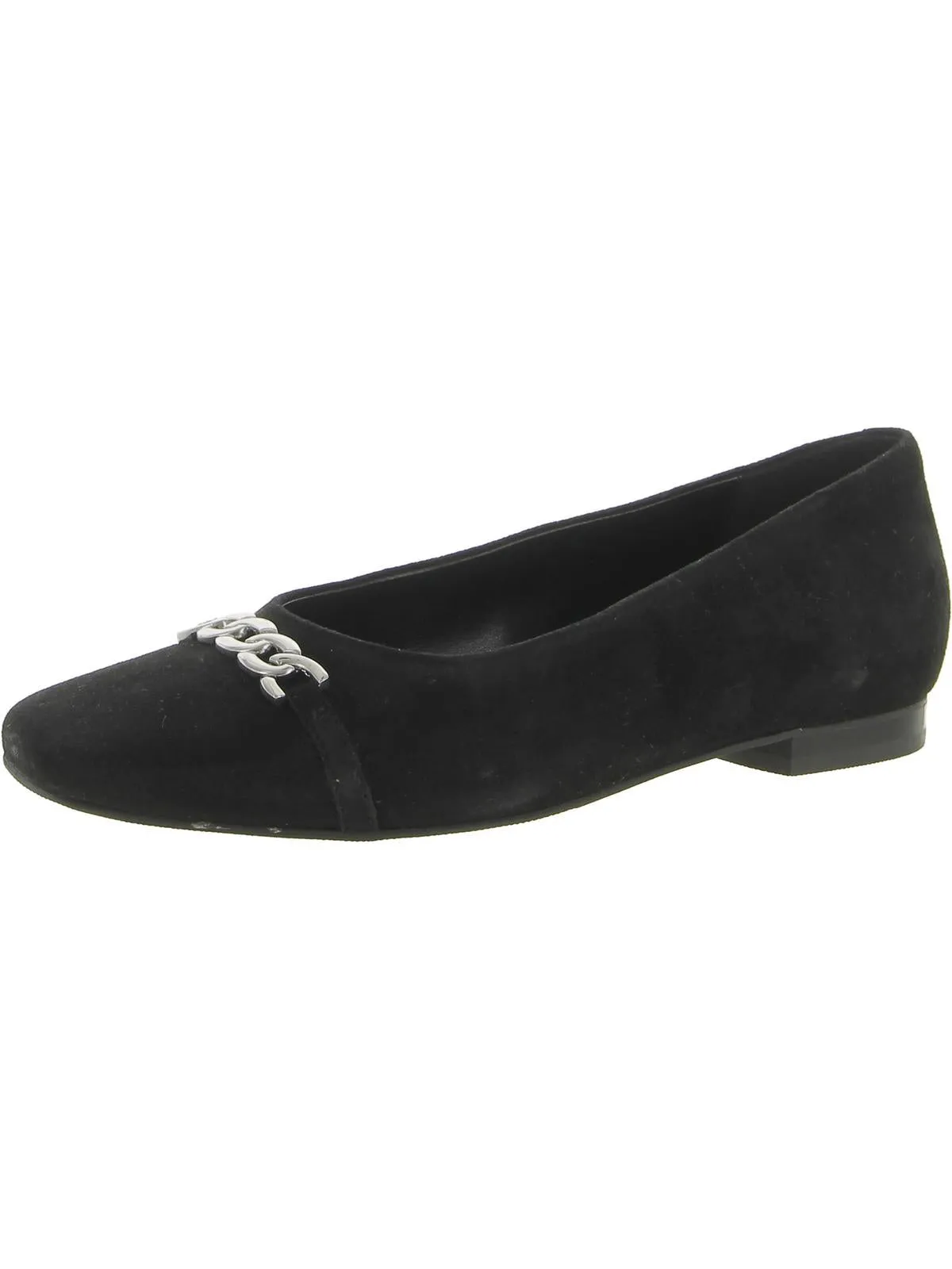 Harmony Womens Suede Slip-On Ballet Flats