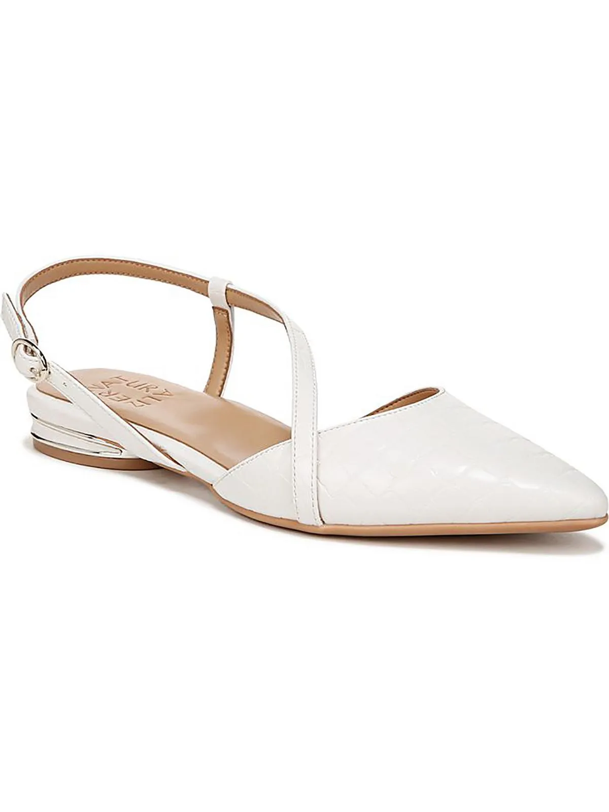 Hawaii Womens Leather Pointed Toe Slingbacks