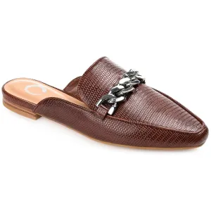 Hazina Womens Faux Leather Backless Mules
