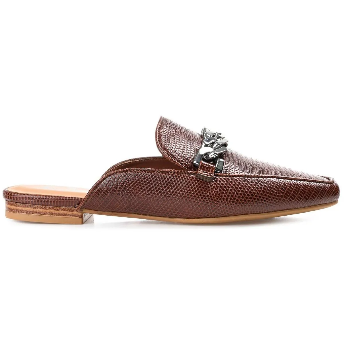 Hazina Womens Faux Leather Backless Mules