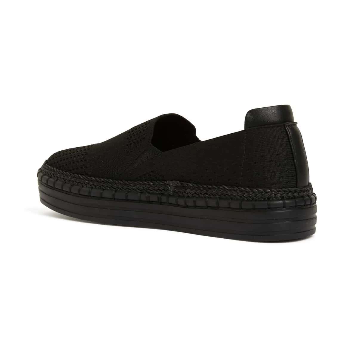 Heart Sneaker in Black Fabric