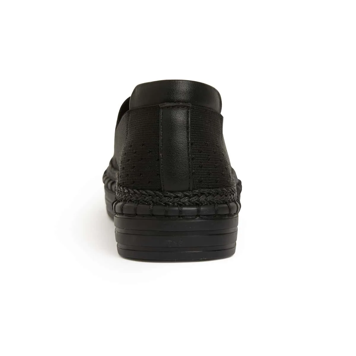 Heart Sneaker in Black Fabric