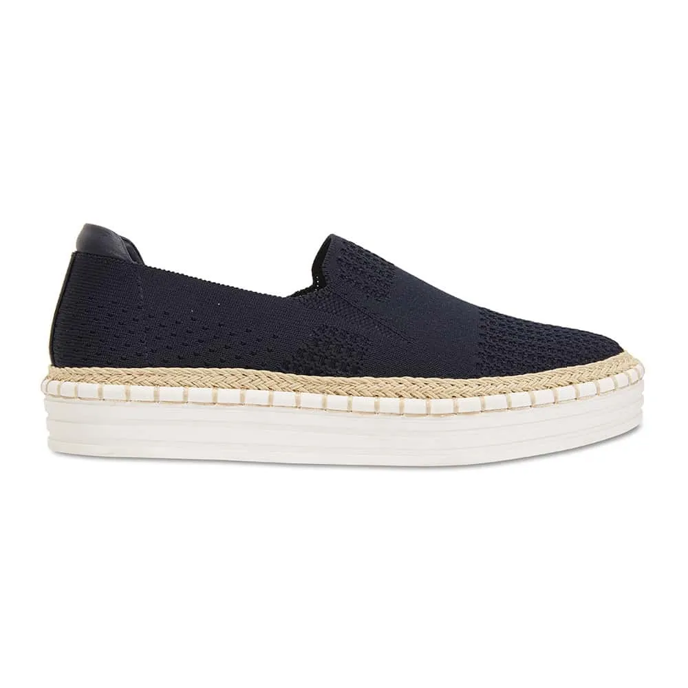 Heart Sneaker in Navy Fabric
