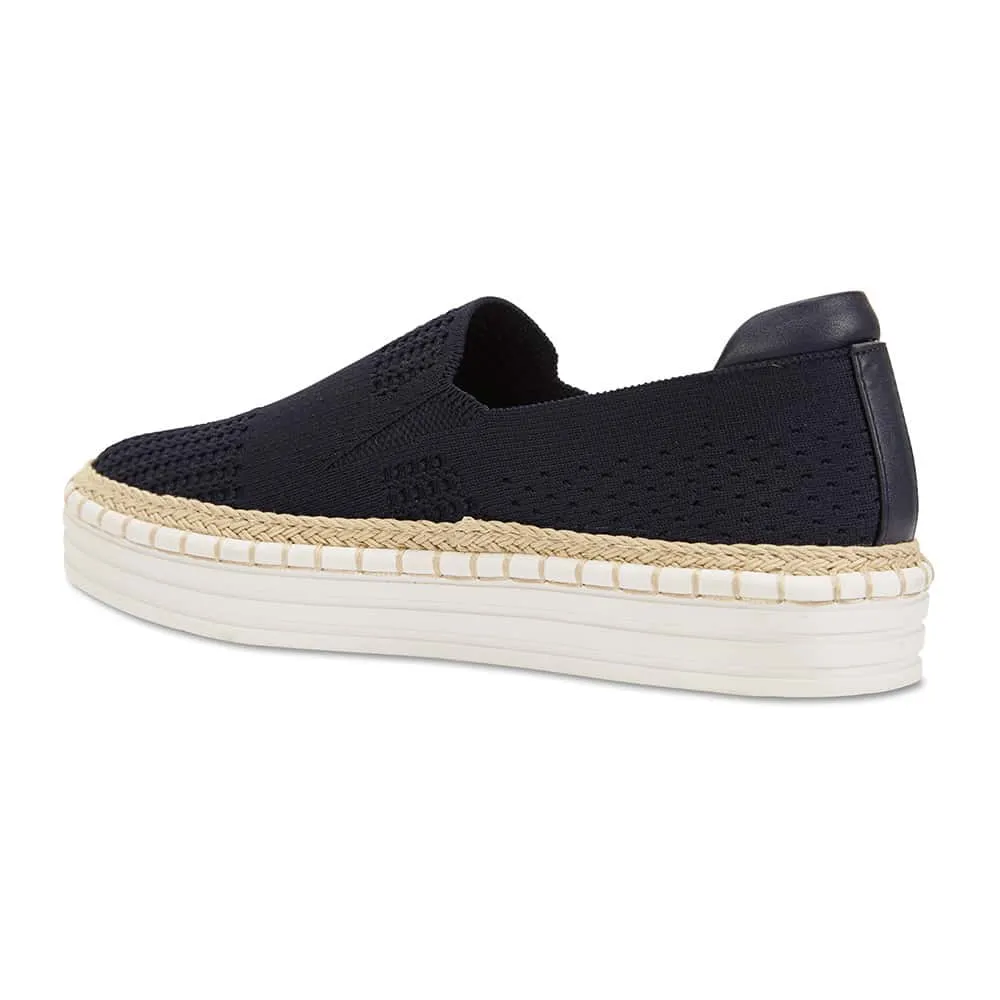 Heart Sneaker in Navy Fabric