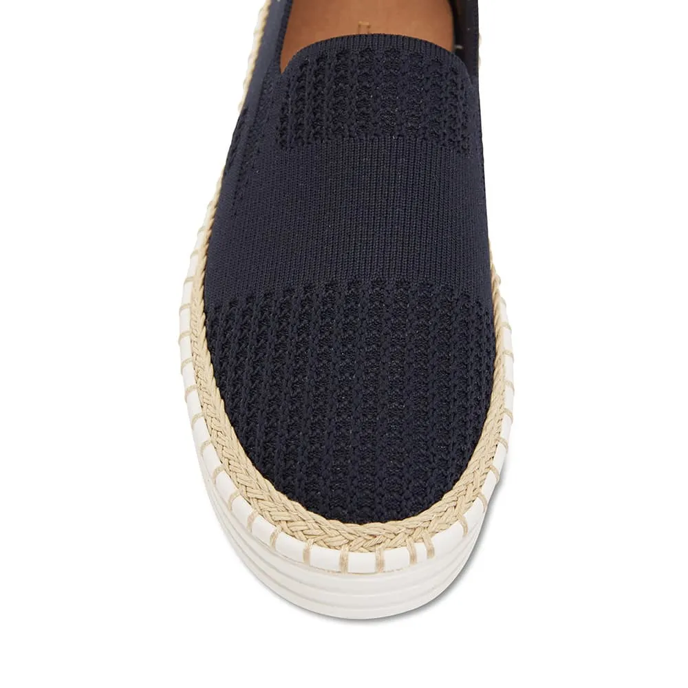 Heart Sneaker in Navy Fabric
