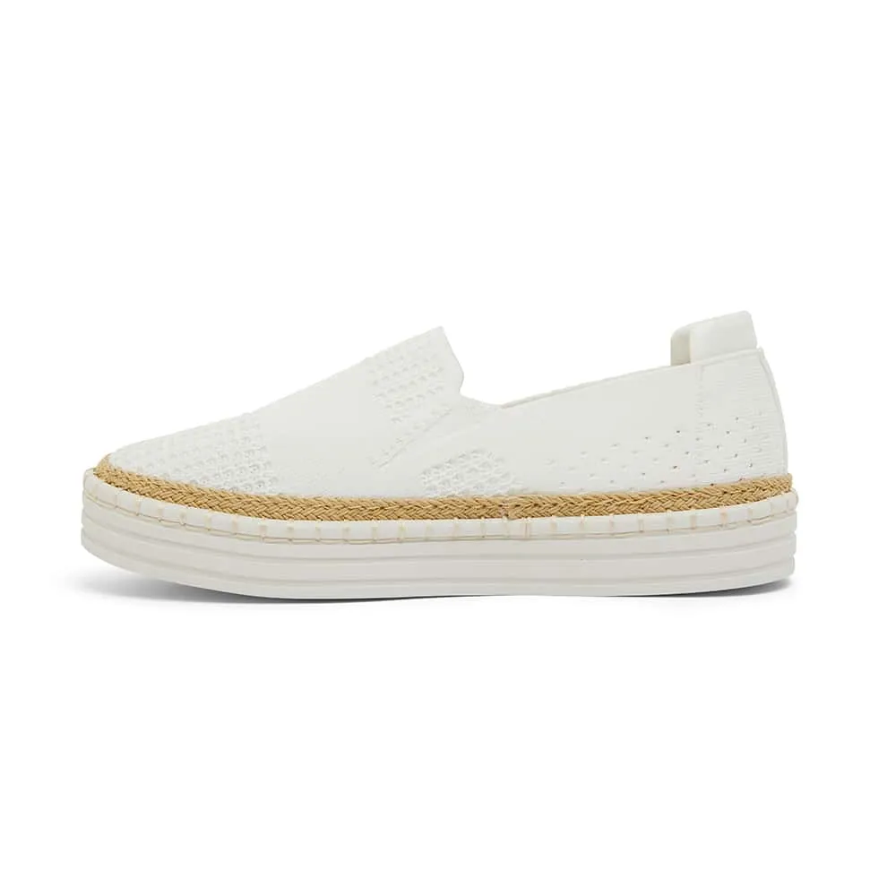 Heart Sneaker in White Smooth