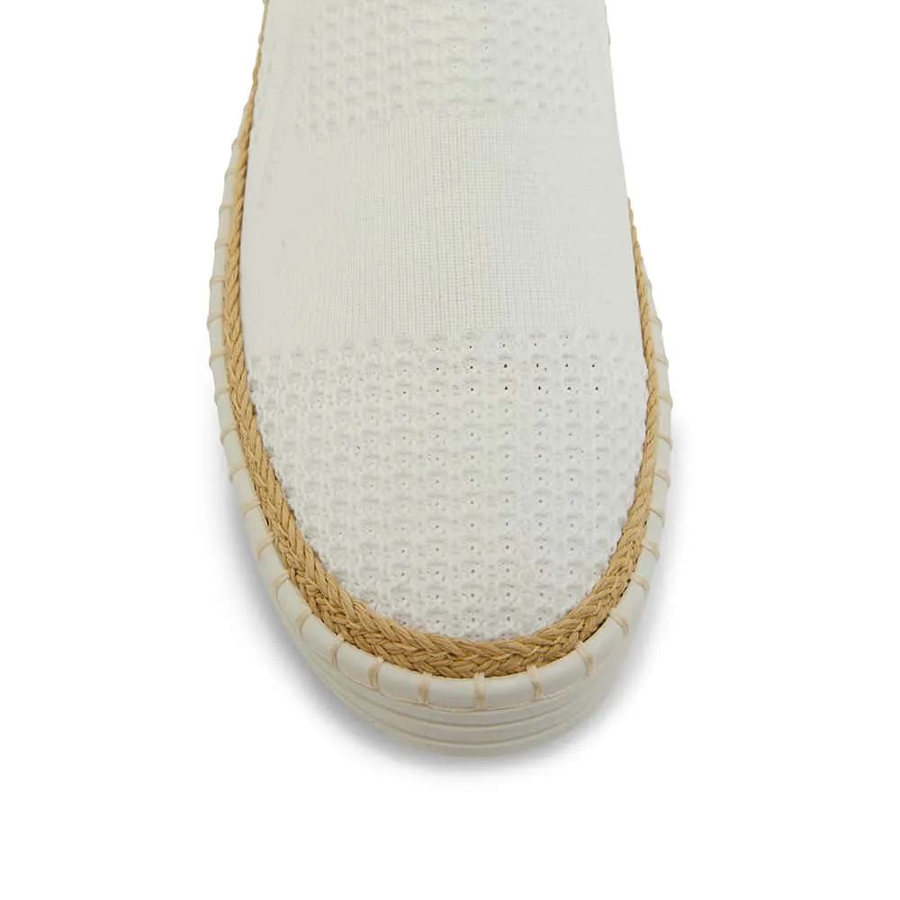 Heart Sneaker in White Smooth